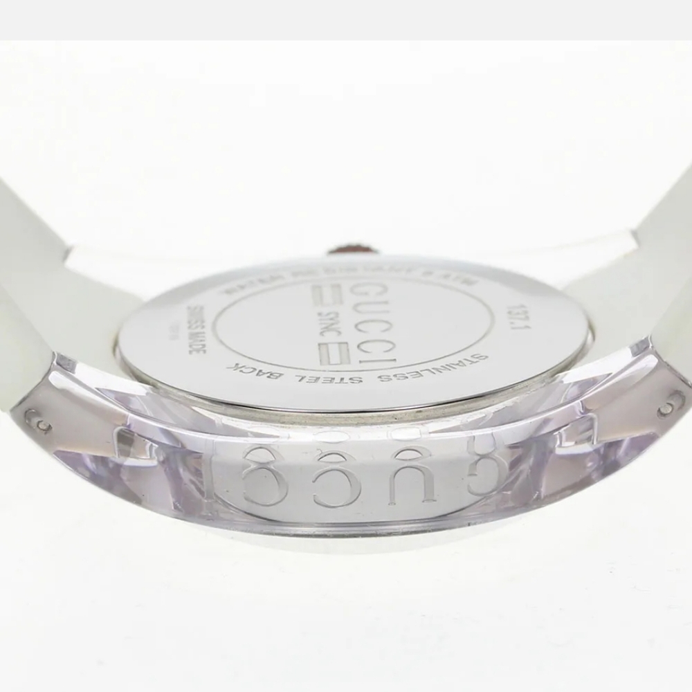 - BRAND NEW GUCCI WHITE ACRYLIC WATCH WITH BOX - Picture 6 of 6